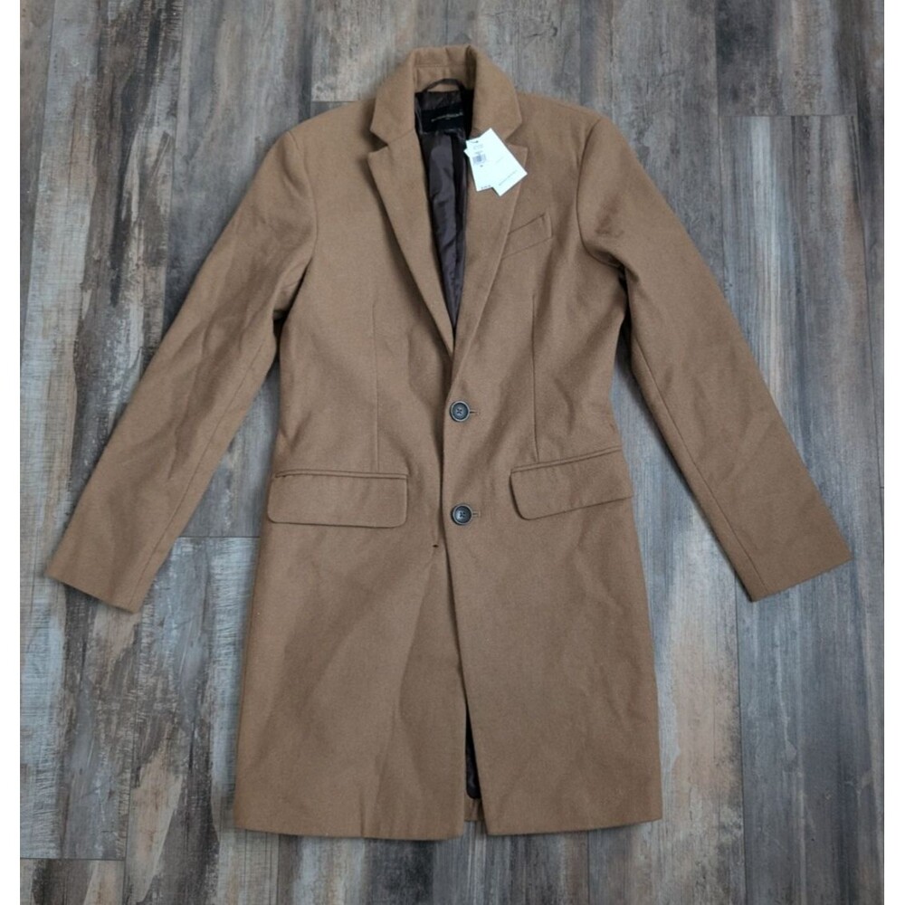NEW Banana Republic Wool Blend Topcoat Camel Brown Men's XS $249 594210 NWT - Picture 5 of 11